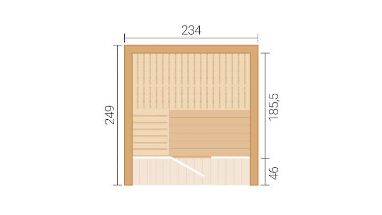 Weka Design Saunahaus Luua mit Thermoholz - 175 mm (Lieferung vormontiert)