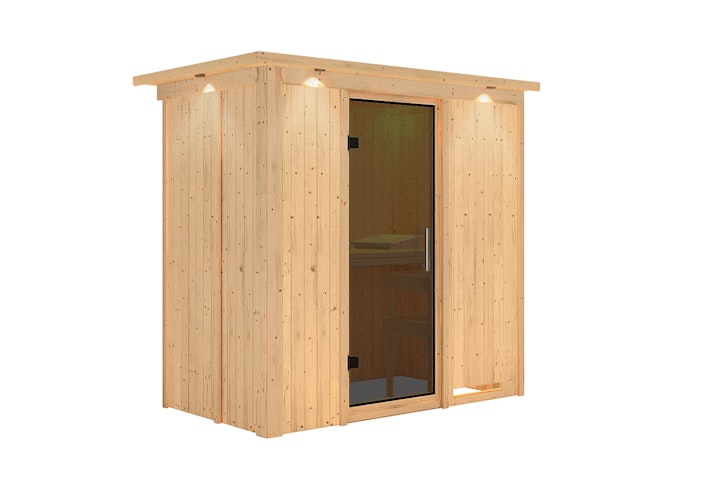 Karibu Sauna Variado mit Fronteinstieg 68 mm inkl. gratis Sauna-Zubehörset im Wert von 234,94 €