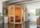 Vorschaubild Karibu Amelia 1 - Sauna mit Eckeinstieg 68 mm inkl. gratis Saunaofen im Wert von 599,99 €