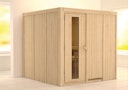 Vorschaubild Karibu Sauna Rodin mit Fronteinstieg 68 mm inkl. gratis Saunaofen im Wert von 599,99 €