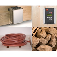 Weka Saunaofen-Set 6 inkl. 4,5 kW BioAktiv Ofen mit Dampfbad-Funktion, Saunasteine, Steuergerät