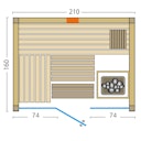 Vorschaubild Infraworld Sauna Panorama Complete 160 Fichte - 75 mm Multifunktionssauna inkl. 5-teiligem gratis Zubehörset