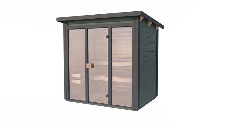 Weka Saunahaus Kaapi 2 mit Ganzglasfront - 40 mm inkl. gratis Sauna-Set im Wert von 70,99 €