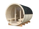 Vorschaubild Palmako Saunafass Anita 1,3 + 0,7m² mit Glaswand