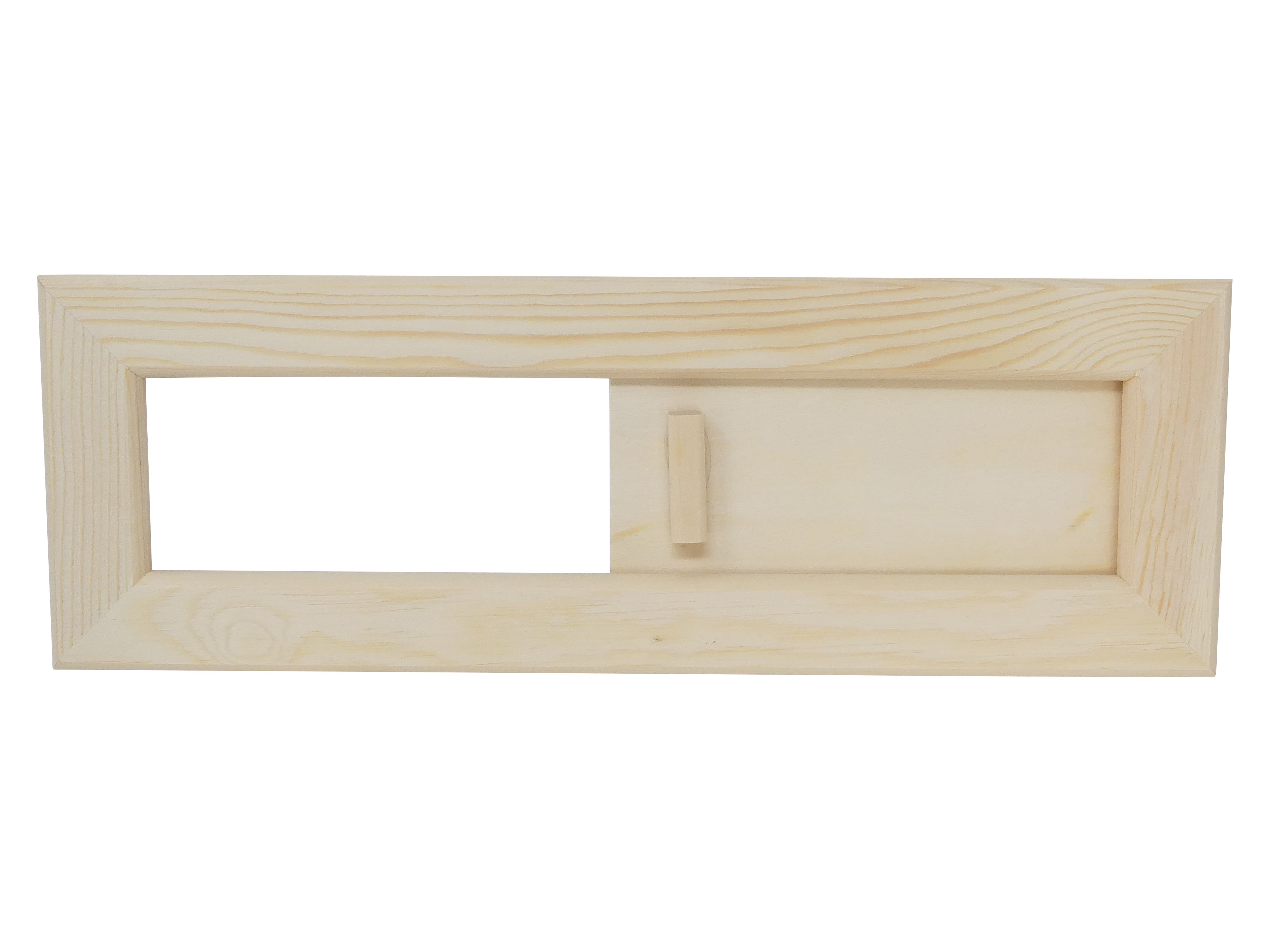 Eliga Lüftungsschieber für die Entlüftung von Innensaunen B 39 x H 13 cm