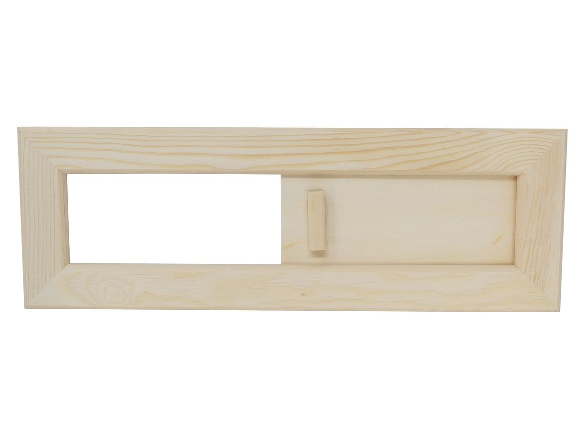 Eliga Lüftungsschieber für die Entlüftung von Innensaunen B 39 x H 13 cm