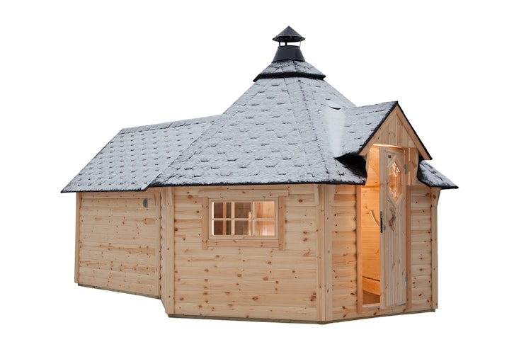 Wolff Finnhaus Grillkota 9 de luxe mit Saunaanbau Wolff Finnhaus Grillkota 9 de luxe mit Saunaanbau