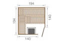 Vorschaubild Weka Elementsauna Varberg 3 - 68 mm Sparset 2 inkl. 7,5 kW Bioaktiv-Ofen mit Steuergerät
