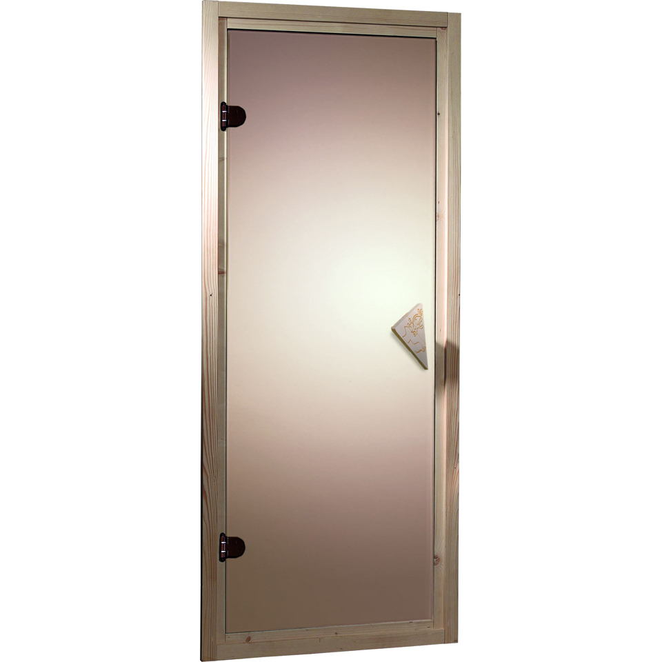 Karibu bronzierte Ganzglastür für 38/40 mm Kabinen