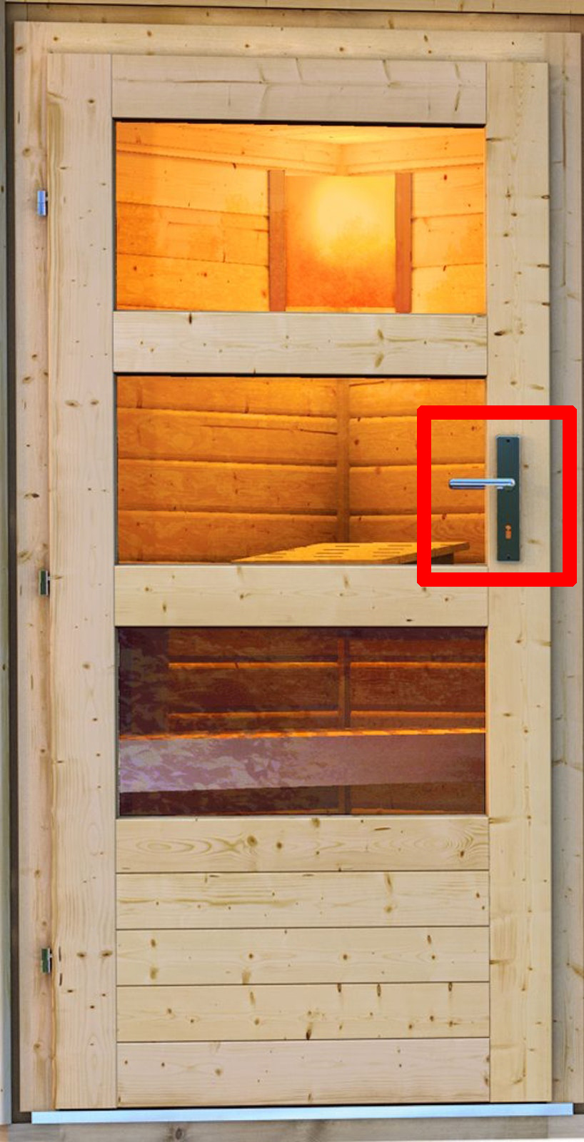 Karibu Türgriff/Schloss für Außensauna-Türen ID15979