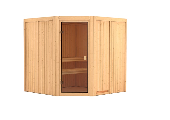 Karibu Woodfeeling Sauna Kotka - 68 mm Aktionssauna inkl. gratis Saunaofen im Wert von 599,99 €