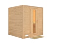 Vorschaubild Karibu Sauna Mojave - Massivholzsauna mit Fronteinstieg 38 mm inkl. 9-teiligem Gratis-Zubehörpaket im Wert von 137,95 €