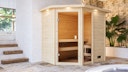 Vorschaubild Karibu Woodfeeling Sauna Jada - 38 mm Massivholz Aktionssauna inkl. gratis Saunaofen im Wert von 599,99 €