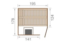 Vorschaubild Weka Premium Massivholzsauna Turku 1 Sparset 1 inkl. 7,5 kW Ofen und Leuchtenset - 45 mm - "Alles dabei"