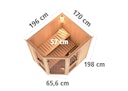 Vorschaubild Karibu Amelia 1 - Sauna mit Eckeinstieg 68 mm inkl. gratis Saunaofen im Wert von 599,99 €