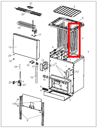 Weka Ersatzheizstab Heizstab Rohrheizkörper 3 kW 8951343