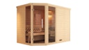 Vorschaubild Weka Premium Massivholz-Elementsauna Kemi Eck 2 mit Glastür/Fenster inkl. Komfortpaket - 45 mm