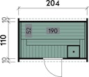Vorschaubild Wolff Finnhaus Terrassen-Saunafass Fasssauna 130