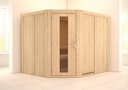 Vorschaubild Karibu Sauna Malin mit Eckeinstieg 68 mm inkl. gratis 9 kW Bio-Saunaofen im Wert von 879,99 €