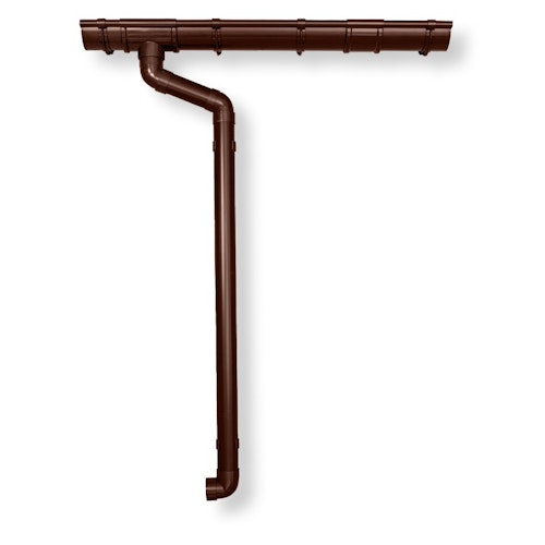 Kunststoff Dachrinnenset 303Ax für Pultdach/Flachdach Gartenhäuser