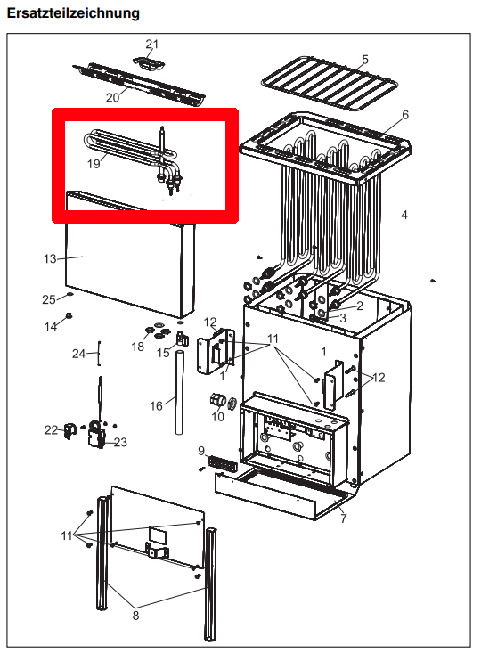 Weka Ersatz Verdampferheizkörper 1,5 KW 374683001902