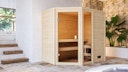 Vorschaubild Karibu Woodfeeling Sauna Jada - 38 mm Massivholz Aktionssauna inkl. gratis Saunaofen im Wert von 599,99 €
