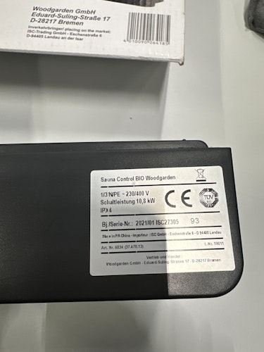 B-Ware Karibu 9 kW Bio-Kombiofen Saunaofen anthrazit inkl. Steuergerät EASY schwarz - Sparset