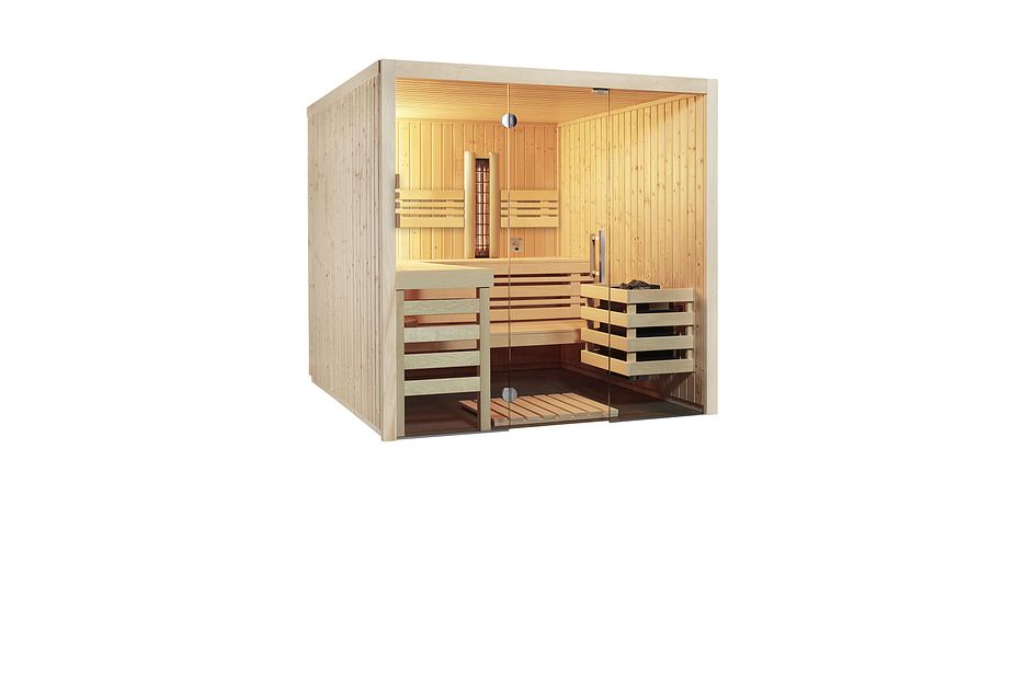 Infraworld Sauna Panorama Complete 162 Fichte - 75 mm ...