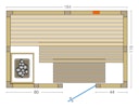 Vorschaubild Infraworld Sauna Vitalis 184 Complete Set - 40 mm Massivholzsauna inkl. 5-teiligem gratis Zubehörset
