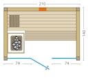 Vorschaubild Infraworld Sauna Gracil Complete 140 - 75 mm Multifunktionssauna inkl. 5-teiligem gratis Zubehörset