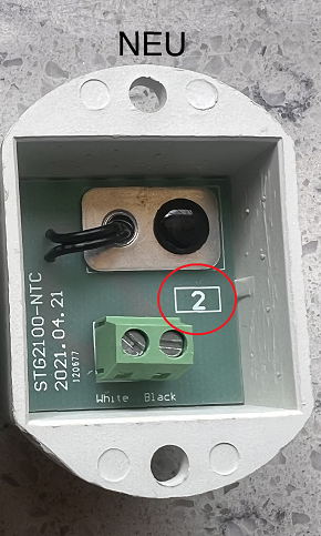 Karibu Temperaturfühler RAL Punkt mit Gehäuse für 9 kW Saunaofen finnisch mit Steuergerät Easy 086.50.010.33