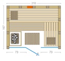 Vorschaubild Infraworld Sauna Solido Glas Complete 167 - 40 mm Multifunktionssauna inkl. 5-teiligem gratis Zubehörset