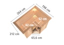 Vorschaubild Karibu Sauna Sahib 2-Massivholzsauna 38 mm -Eckeinstieg - Exklusivoptik inkl. gratis Saunaofen im Wert von 599,99 €