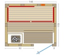 Vorschaubild Infraworld Flächenheizung Set für Vitalis 148 Complete
