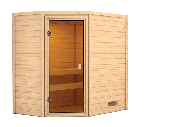 Karibu Woodfeeling Sauna Jella - 38 mm Massivholz Aktionssauna