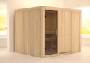 Vorschaubild Karibu Sauna Gobin mit Fronteinstieg 68 mm inkl. gratis Saunaofen im Wert von 599,99 €