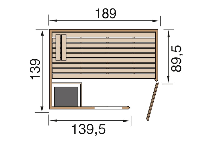 Weka Massivholzsauna Valida Eck Gr. 1 mit Glastür+Fenster Sparset 1 - "Alles dabei"