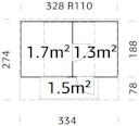 Vorschaubild Palmako Saunafass Anette 3,0+1,5 m²