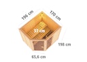 Vorschaubild Karibu Sauna Fiona 2 mit Eckeinstieg 68 mm inkl. gratis Saunaofen im Wert von 599,99 €