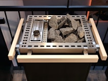 Infraworld Reling für Saunaofen Eterno Combi (3-seitig, in Espe mit Halterung)Zubehörbild