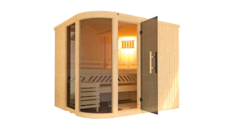 Weka Element-Designsauna Sara 2 Sparset inkl. Ofen - 68 mm - "Alles dabei"