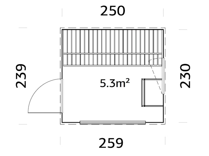 PRE:GA Black Forest Classic Sauna ohne Vorraum 5,3 m²