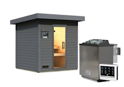 Karibu Gartensauna Saunahaus Caapi 3 inkl. gratis Sauna-Zubehörset im Wert von 234,94 €