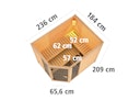 Vorschaubild Karibu Sauna Sinai 3 - Massivholzsauna mit Eckeinstieg 38 mm inkl. gratis Saunaofen im Wert von 599,99 €
