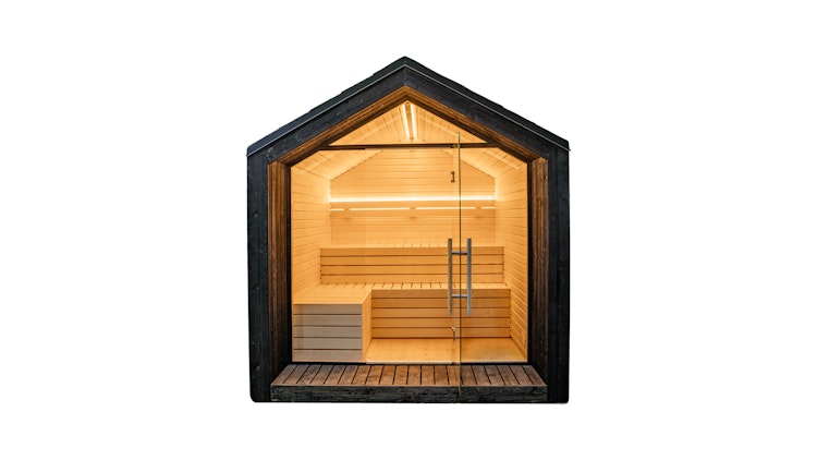 Weka Design Saunahaus Luua mit Thermoholz - 175 mm (Lieferung vormontiert)