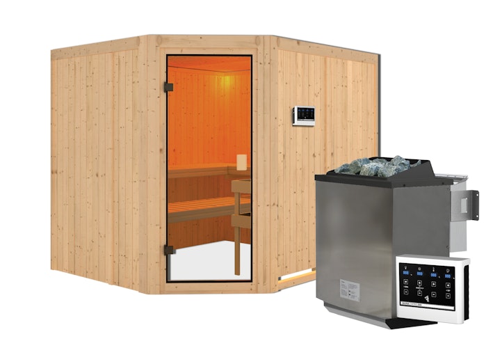 Karibu Woodfeeling Sauna Horna - 68 mm Aktionssauna