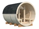 Vorschaubild Palmako Saunafass Anita 1,3 + 0,7m² mit Glaswand