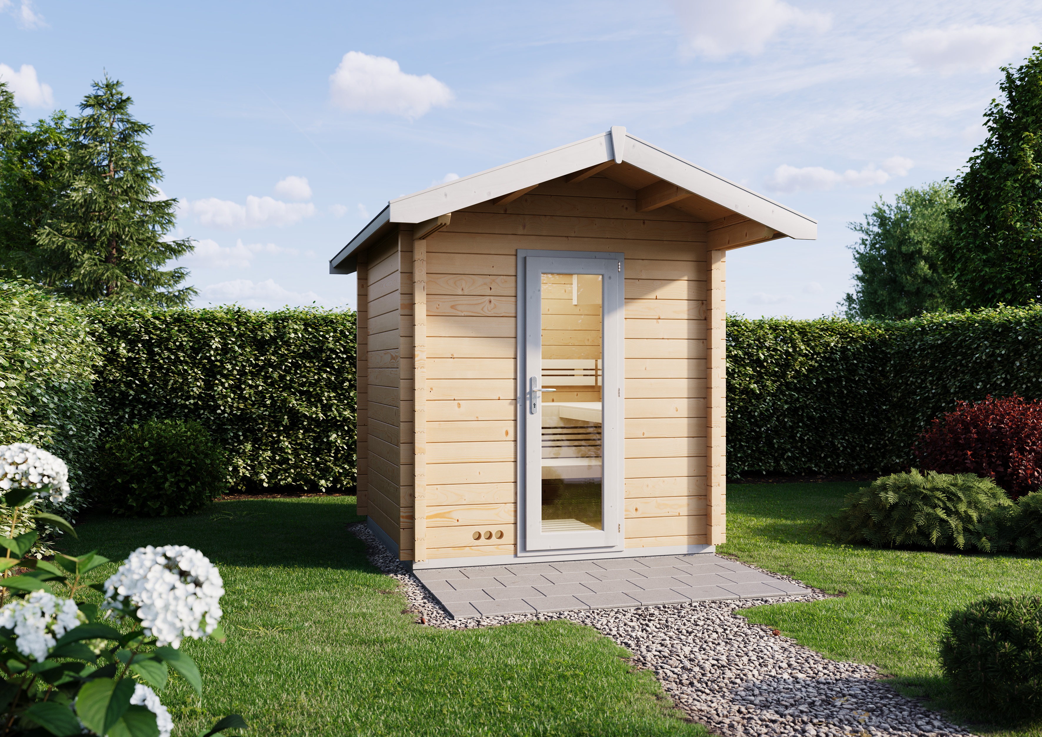 Infraworld Gartensauna Terra 4 - 70 mm