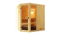 Vorschaubild Weka Massivholz-Elementsauna Laukkala 3 mit Glastür+Fenster - 38 mm mit Eckeinstieg