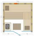 Vorschaubild Infraworld Sauna Solido Glas Complete 210 - 40 mm Multifunktionssauna inkl. 5-teiligem gratis Zubehörset